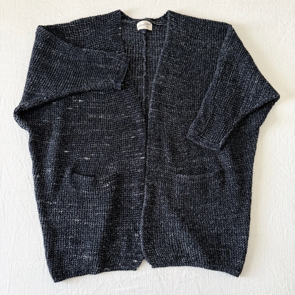 Universal Thread Navy Blue Marled Knit Cardigan